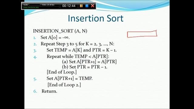 Lec. 07 || Insertion Sort || Data Structure