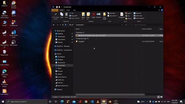 Installing GCC mingw