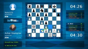 Chess Game Analysis: Ashat Shymyrov - Kets123 : 1-0 (By ChessFriends.com)