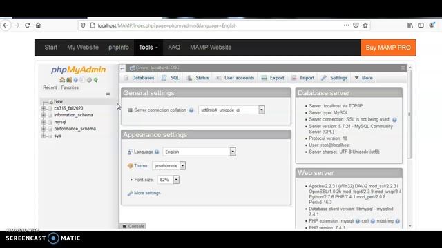 Mamp and phpMyAdmin on Windows