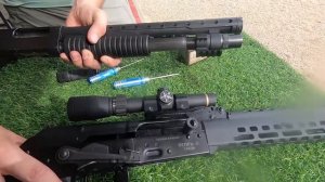 Быстросъемный фонарь на классическую помпу. Fabarm FP6 (Sdass Wood)