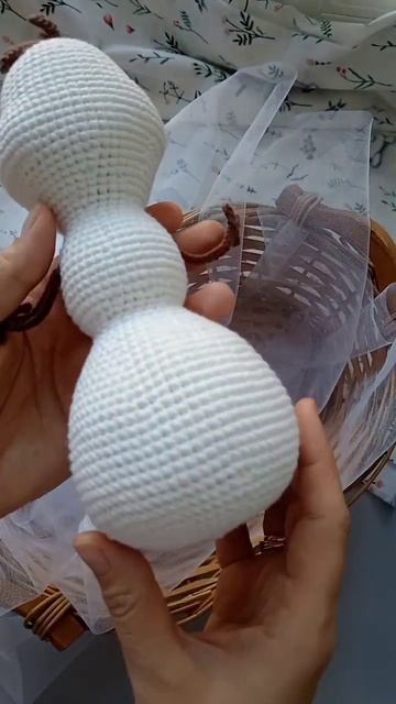 обнимательный малыш☃️ #амигуруми #amigurumi #игрушкикрючком  #knitting #крючком #shorts #снеговик