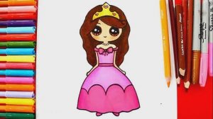Как легко нарисовать кавайную девочку принцессу