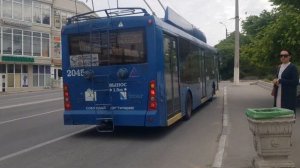 Севастопольский Троллейбус  учебный Тролза  5265.00 Мегаполис бортовой номер 2045 22 мая 2022г.