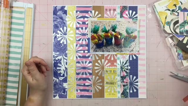 Scrapbook Process: Easter // Follow a Sketch February // Citrus Twist