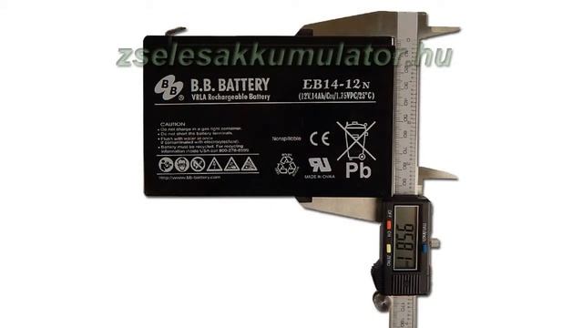 BB Battery 12V 14Ah EB14-12N zselés akkumulátor