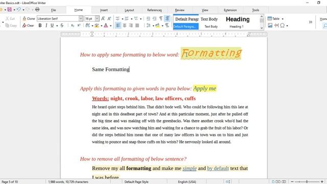 Writer Basics & Home Tab Features | LibreOffice Writer Tutorial for Beginners