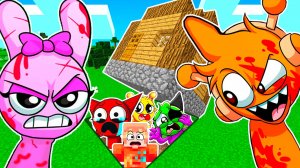 ВОВАН И СПРУНКИ СПРЯТАЛИСЬ ПОД ДОМОМ от ПИНКИ и ОРЕН ХОРРОР СПРУНКИ В МАЙНКРАФТ