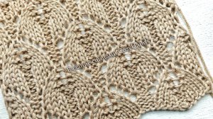 Красивый ажурный узор Крылья ангела спицами для вязания джемпера, топа, палантина