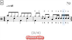 #drum Master 6 Beginner Fills Starting on Beat 2 | Practice-Along Lesson for Drummer | #Lesson 6