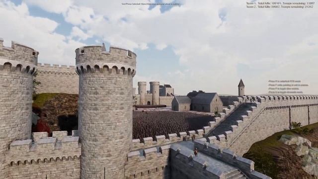 Castle Fight | 72,678 Roman Generals vs 218,547 English Pikemen | Ultimate Epic Battle Simulator 2 смотреть онлайн