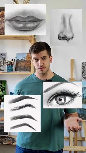 Портрет с 0 #какнарисовать #какрисовать #какнарисоватьлицо