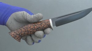 Изготовление  черного ножа из стального шара от подшипника