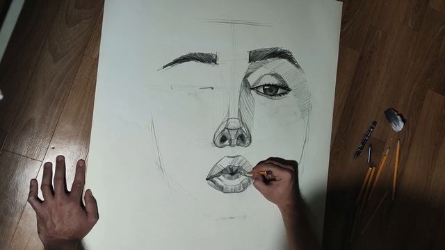 КАК НАРИСОВАТЬ ПОРТРЕТ (лицо) ЧЕЛОВЕКА. Творческая работа. ЧАСТЬ 1