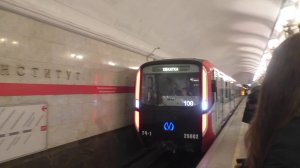 "Первый на обкатке!" Метропоезд "Балтиец" (81-725/726/727.1) №100, март 2023 года