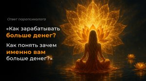 Как быстро увеличить доход именно вам // ответ парапсихолога