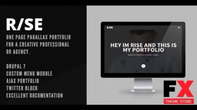 Preview Rise - Responsive One Page Parallax Drupal 7 Theme T