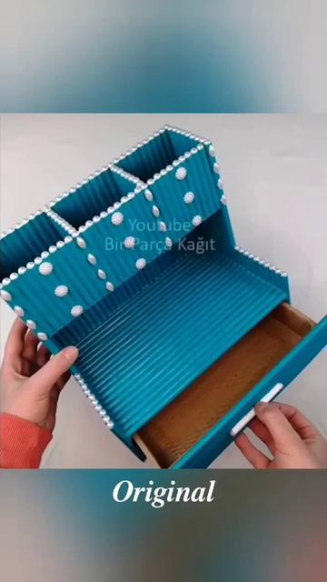 DIY desktop organizer / Waste paper / Paper craft / Penholder organiser