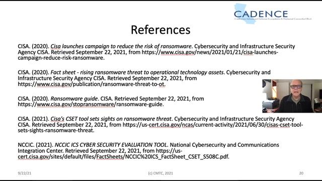 CMTC CSET Ransomware Readiness Assessment (RRA) смотреть онлайн