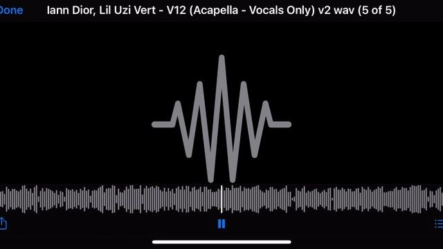 Iann Dior, Lil Uzi Vert - V12 (Acapella - Vocals Only)