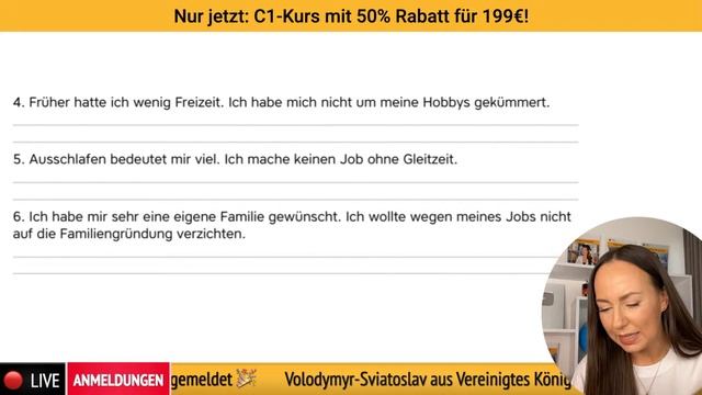 1 Stunde C1-GRAMMATIK (Grammatik | Wortschatz | Deutschkurs | Deutsch C1 C2) смотреть онлайн