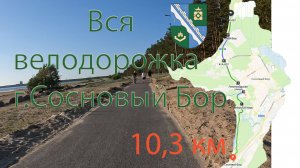 Велодорожка г.Сосновый Бор 33 минуты. видео для велотренажера и пробежки.