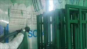 Порошковая окраска. Пылесосим пыль после порошковой окраски.