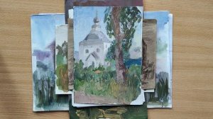 Мои СКЕТЧИ (НАБРОСКИ, ЭТЮДЫ) с пленэров. Как я рисую НАБРОСКИ