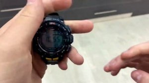 Как включить автоподсветку на часах Casio Pro Trek?