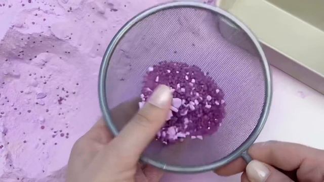 ASMR  baking soda crispy pots with surprise crumble