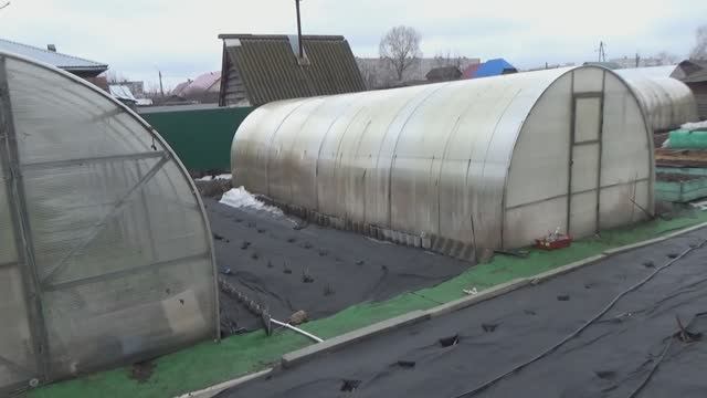 Обзор огорода, погоды и теплицы 2 апреля 2025 года. Вчера был мороз, а сегодня у нас льет дождь!