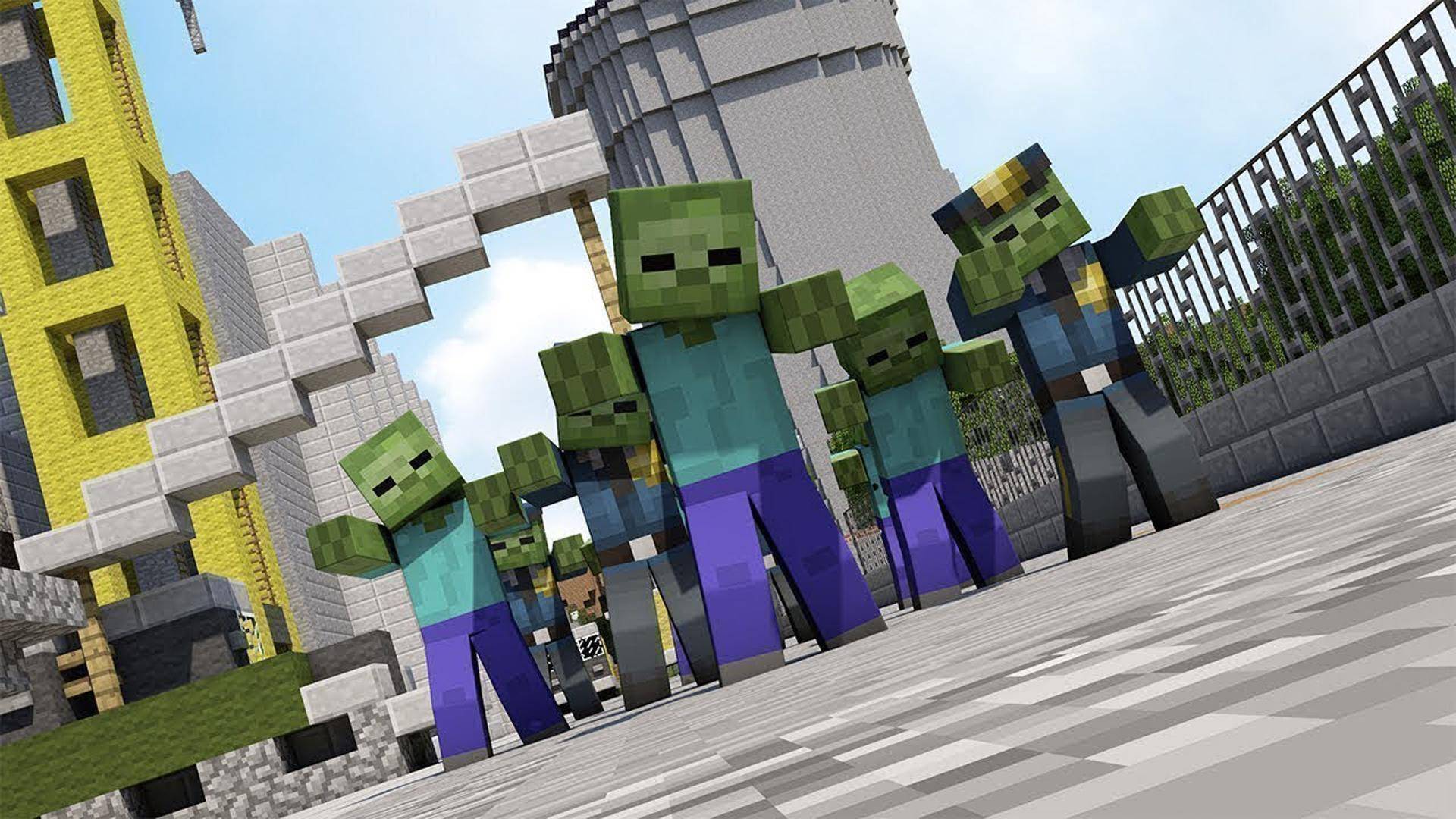 Выжили в зомби апокалипсисе Minecraft