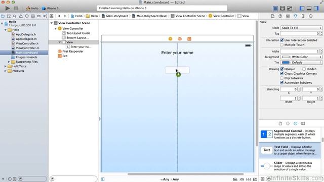 App Development in iOS 8 Tutorial | Adding Controls смотреть онлайн