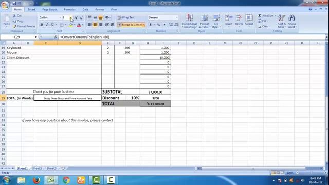 How to convert a number to word Bangla Tutorial -SpellNumber Formula -Convert Numeric Value to Word