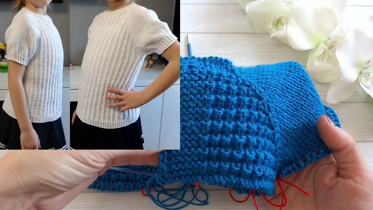 Готов джемпер с коротким рукавом (футболка) для дочи🌺 Начала новую большую работу💥 смотреть онлайн