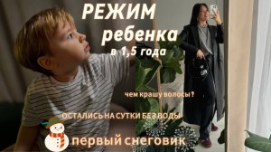 Режим ребенка в 1,5 года | Остались на сутки без воды😱 | Чем крашу волосы 🎨 | Первый снеговик