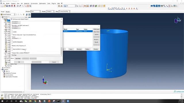 #ABAQUS Tutorial - Nonlinear Buckling Analysis