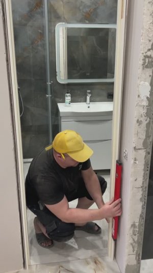 Установка дверей VFD. Модель Glanta цвет Магнолия. ВЛАДИМИРСКАЯ ФАБРИКА ДВЕРЕЙ.