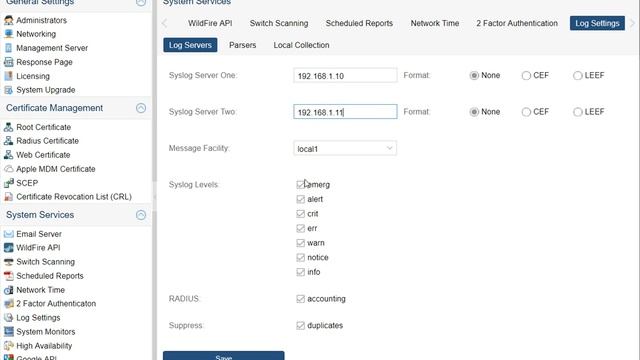 2.14 Syslog Forwarding смотреть онлайн