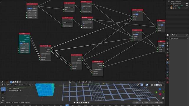 LIVENODING 1222 Rethinking Mondrian Inspired Subdiv Art Using Nodes смотреть онлайн