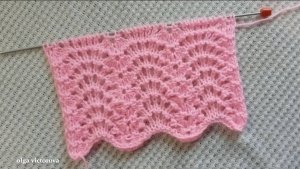 473 АЖУРНЫЙ ВОЛНИСТЫЙ УЗОР Вязание Узоры спицами