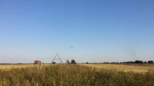 Заход на посадку самолёта в аэрп. Жуковский.