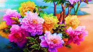 Пионы художника Wananа