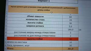 Расчет количества ротанга для кашпо. Установка стоек двойной осьминожкой #кашпо #расчетротанга #сад