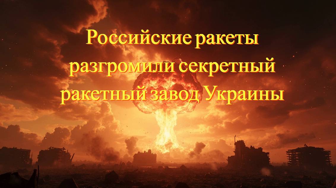 "Российские ракеты разгромили секретный ракетный завод Украины: уничтожены техника и силы ВСУ"