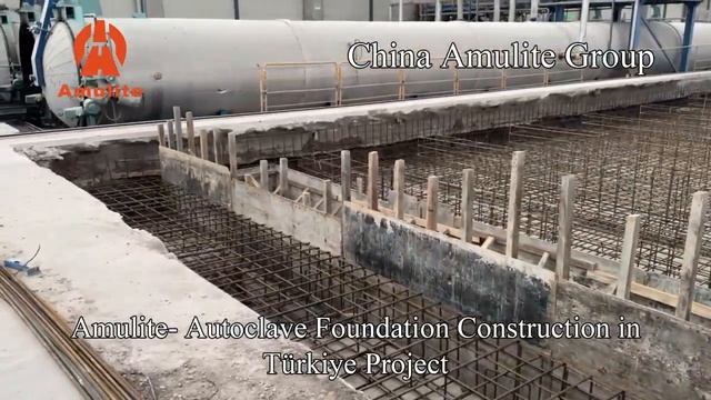 Amulite Autoclave Foundation Construction  in Turkey Project#buildingmaterials #buildingmaterials