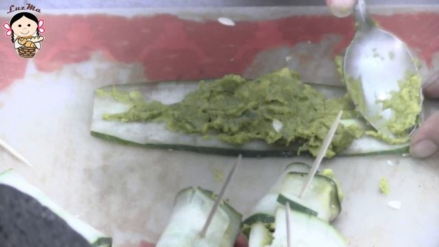 Guacamole enrollado en pepino -Botana- RecetasdeLuzMa. смотреть онлайн
