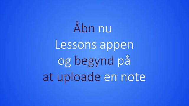Lessons - Upload en note via iCloud