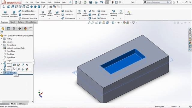 #SolidWorks || Exercises ||for || Beginners - 25How to use Extrude cut in solidworks ? смотреть онлайн