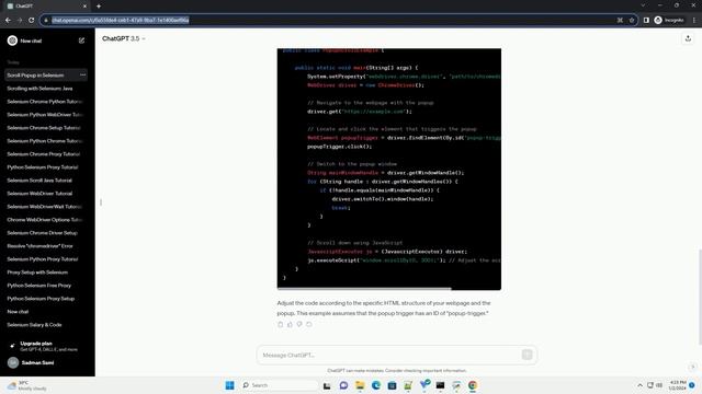 how to scroll down popup window in selenium webdriver java